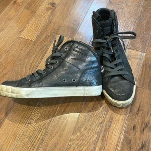 ASH high top metallic sneakers size 7